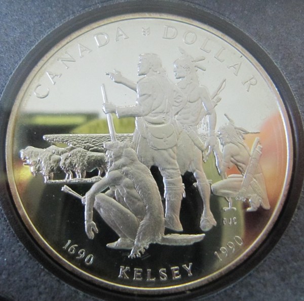 Commems-Collection-Canadian:-1990-Henry-Kelsey-Silver-Dollar